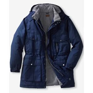 New Boulder Creek, Men's Fleece Lined Rain Jacket Size Large Tall